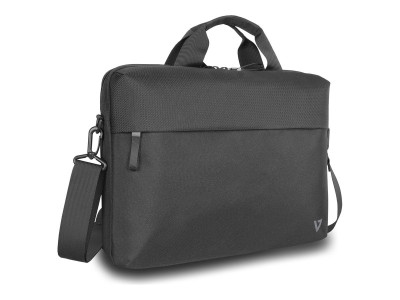 V7 : 16IN ECOFRIENDLY RPET BRIEFCASE TOPLOAD PROFESSIONAL BLACK