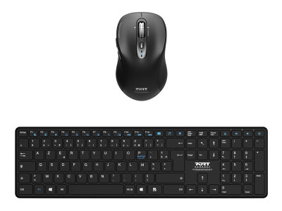 Port Technology : FR - pack KEYBOARD + MOUSE BLUETOOTH RECHARGEABLE PRO- fr
