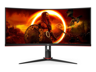 AOC : CU34G2XP 34IN 21:9 3440X1440 180HZ 1XUSB-B/4XUSB 3.0 DISPLAYP