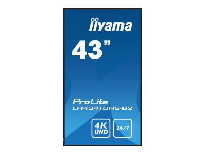 Iiyama : 43IN IPS PANEL 4K UHD 3840X2160 8MS 500 CD/M 1200:1 24/7 SPEAKER