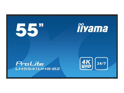 Iiyama : 55IN IPS PANEL 4K UHD 3840X2160 8MS 500CD/M 1200:1 24/7 SPEAKERS