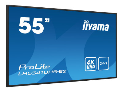 Iiyama : 55IN IPS PANEL 4K UHD 3840X2160 8MS 500CD/M 1200:1 24/7 SPEAKERS