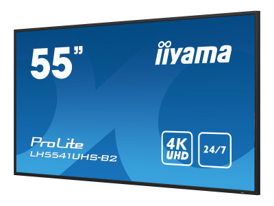 Iiyama : 55IN IPS PANEL 4K UHD 3840X2160 8MS 500CD/M 1200:1 24/7 SPEAKERS