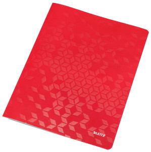 LEITZ Chemise à lamelle WOW, A4, en carton, rouge