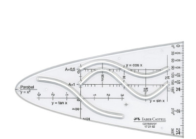 FABER-CASTELL Parabelschablone, transparent, Kunststoff
