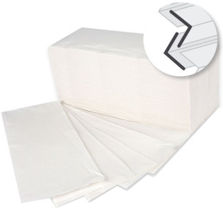 Essuie-tout HYGOCLEAN, 250 x 210 mm, pliage en V/en Z, blanc