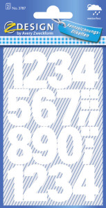 AVERY Zweckform Etiquette en forme de chiffre Z-Design,blanc