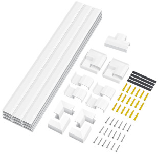LogiLink Kit de goulottes pour installation murale, blanc