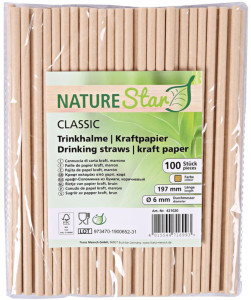 NATURE Star Paille en papier CLASSIC, 197 mm, vert citron