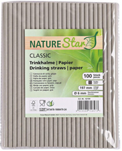 NATURE Star Paille en papier CLASSIC, 197 mm, vert citron