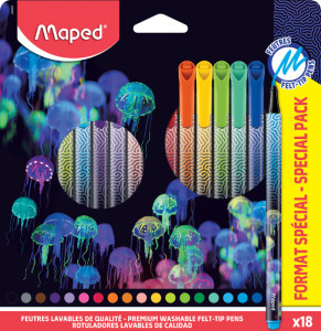 Maped Feutre DEEPSEA PARADISE, étui en carton de 12