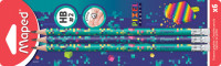 Maped Crayon de papier PIXEL PARTY, avec gomme, blister de 6 Maped Crayon de papier PIXEL PARTY, avec gomme, blister de 6