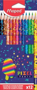 Maped Crayon de couleur PIXEL PARTY, étui carton de 24