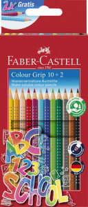 FABER-CASTELL Crayon de couleur Colour GRIP, étui promo