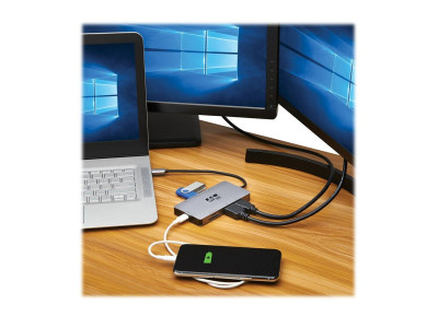Eaton MGE : USB-C DOCK DUAL DSPLY 4K HDMI USB-A HUB GBE MEM CRD 100W PD CH