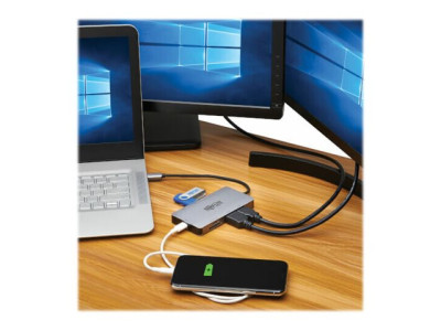 Eaton MGE : USB-C DOCK DUAL DSPLY 4K HDMI USB-A HUB GBE MEM CRD 100W PD CH