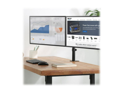 Eaton MGE : DUAL-MONITOR FLEX-ARM DESKTOP CLAMP pour 13 TO 27 INCH DISPLAYS