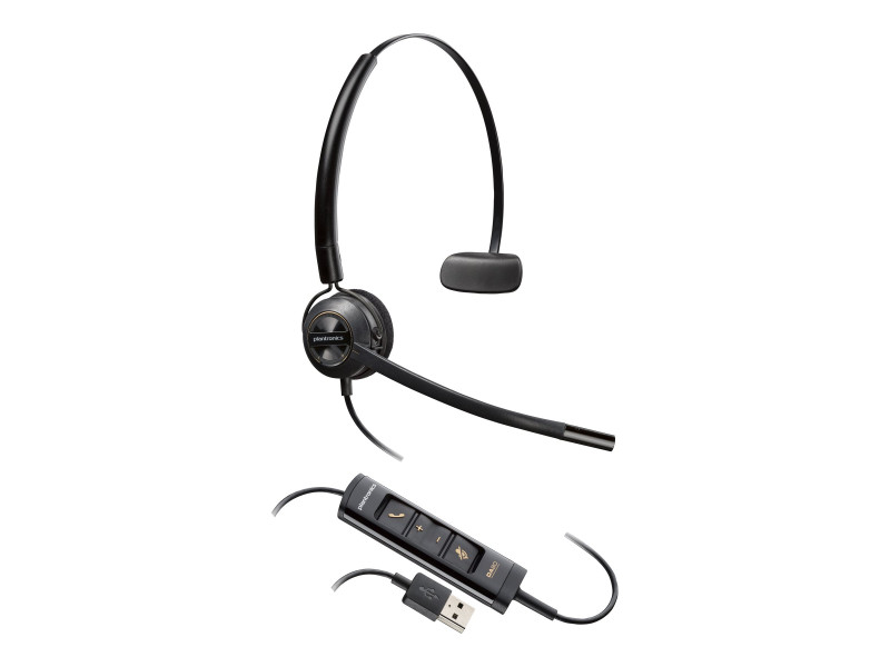 HP - Poly : ENCOREPRO 545 USB CONVERTIBLE USB CALL CENTER HEADSET