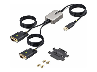 Startech : 13FT 2-PORT USB SERIAL cable USB TO DUAL DB9 RS232 ADAPTER