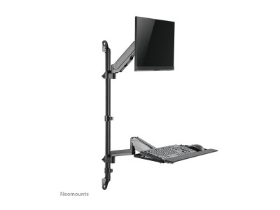 Neomounts : NEOMOUNTS WALL MOUNTED SIT-STAND WORKSTATION (SCREEN/KE