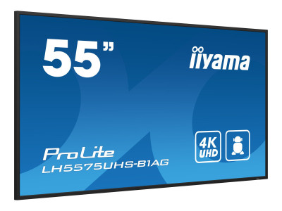 Iiyama : 55IN IPS PANEL 4K UHD 3840X2160 8MS 24/7 500CD/M2 1200:1 3XHDMI