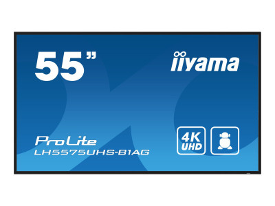 Iiyama : 55IN IPS PANEL 4K UHD 3840X2160 8MS 24/7 500CD/M2 1200:1 3XHDMI