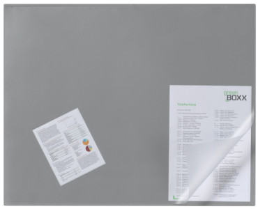 DURABLE Sous-main, 650 x 520 mm, PVC, gris