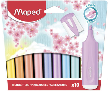 Maped Surligneur FLUO'PEPS PASTEL, blister de 10