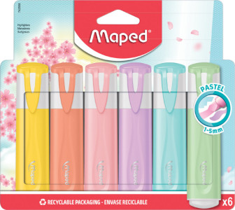 Maped Surligneur FLUO'PEPS PASTEL, blister de 10