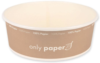 NATURE Star Bol à salade Only Paper, rond, 1,3 litre, marron