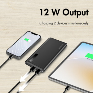 LogiLink Batterie externe mobile, 8.000 mAh, 2 USB-A, noir