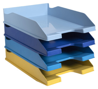EXACOMPTA Corbeille à courrier COMBO MIDI, A4+, bleu marine