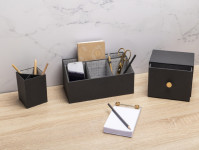 EXACOMPTA Pot à crayons Office by Me, 3 compartiments, noir EXACOMPTA Pot à crayons Office by Me, 3 compartiments, noir