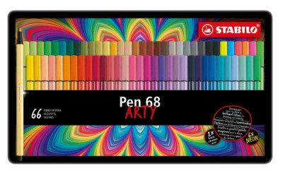 STABILO feutre de coloriage Pen 68 ARTY, étui de 66