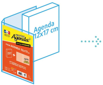 EXACOMPTA Protège-agenda XL, en PVC, translucide