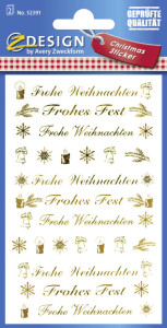 AVERY Zweckform ZDesign Weihnachts-Sticker Frohe Weihnachten