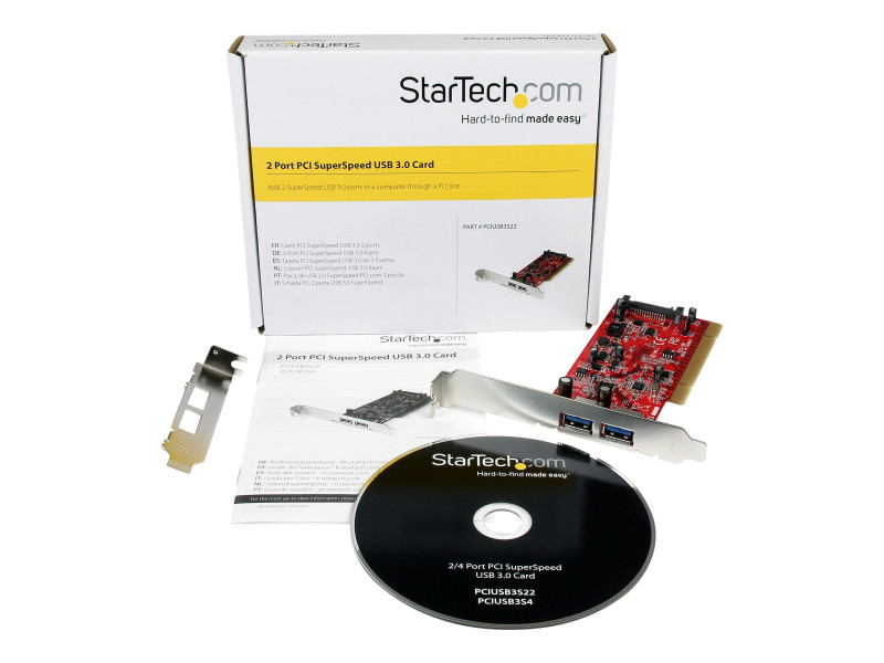 Startech : DUAL PORT PCI SUPERSPEED USB 3 carte CONTROLLEUR avec SATA