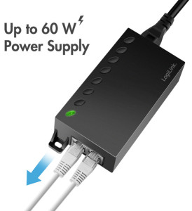LogiLink Injecteur PoE++ gigabit, 802.3af/at/bt, 60 watts