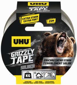 UHU PE-Gewebeband GRIZZLY TAPE, silber, 49 x 10 m