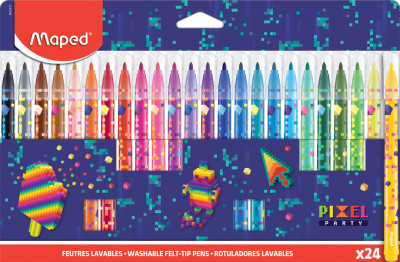 Maped Feutre PIXEL PARTY, étui carton PROMO de 18