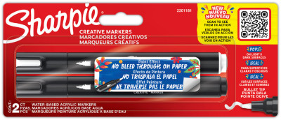 Sharpie Bullet Marqueur créatif, pointe ogive, blister de 2
