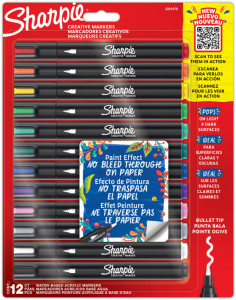 Sharpie Bullet Marqueur créatif, pointe ogive, blister de 5