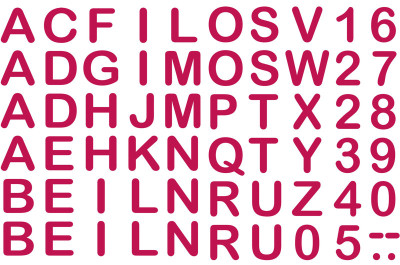 Lettres thermocollantes Roth pour cornet d'école en tissu, Bleu