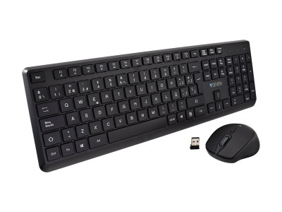 V7 : PRO WIRELESS KEYBOARD MOUSE ES QWERTY ES SPANISH LASERED KEYCAP