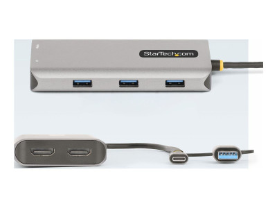 Startech : USB-C / USB-A MULTIPORT ADAPTER 3-PORT USB HUB MINI TRAVEL DOCK