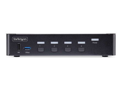 Startech : 4-PORT DISPLAYPORT KVM SWITCH - 8K 60HZ HOTKEYS TAA COMPLIANT