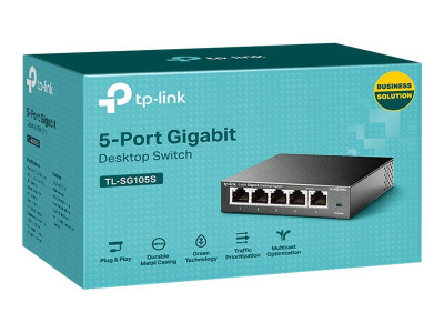 TP-Link : TL-SG105 5-PORT METAL GB SWITCH 5 10/100/1000M RJ45 PORTS