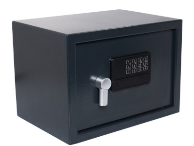 pavo Coffre-fort, avec serrure électronique, gris foncé