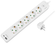 Multiprise LogiLink 5 prises avec 2 ports USB et interrupteur Multiprise LogiLink 5 prises avec 2 ports USB et interrupteur
