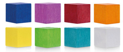 magnetoplan Aimant néodyme Wood Series Cube, coloré